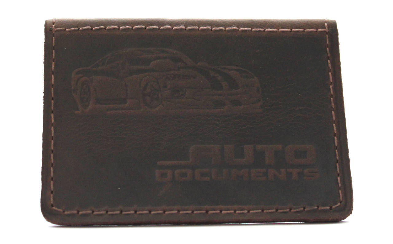 

Компактне портмоне для автодокументів з натуральної шкіри 1005 Темно-коричневий