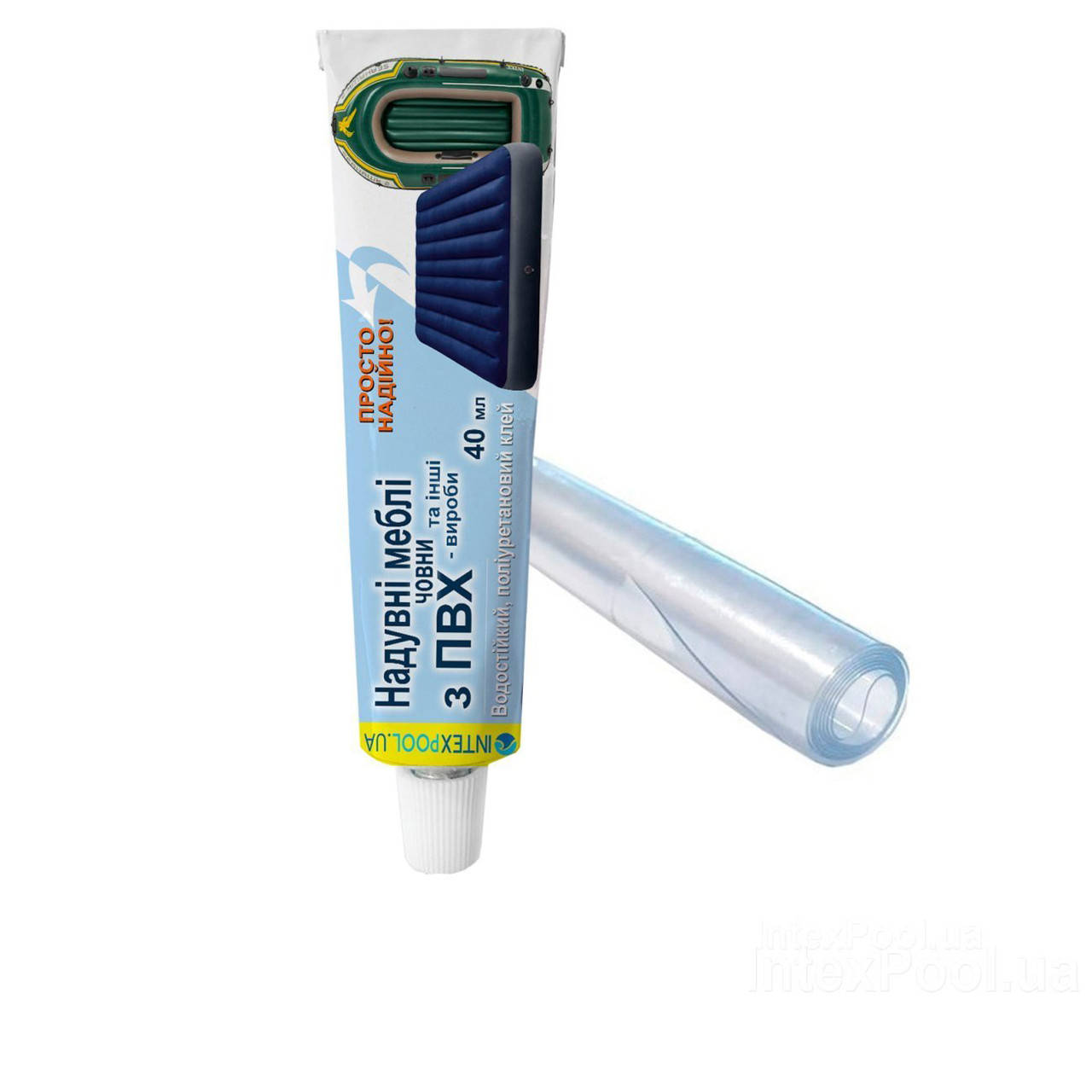 

Ремонтный набор для матрасов, лодок из ПВХ IntexPool 33639, клей 40 г, латка