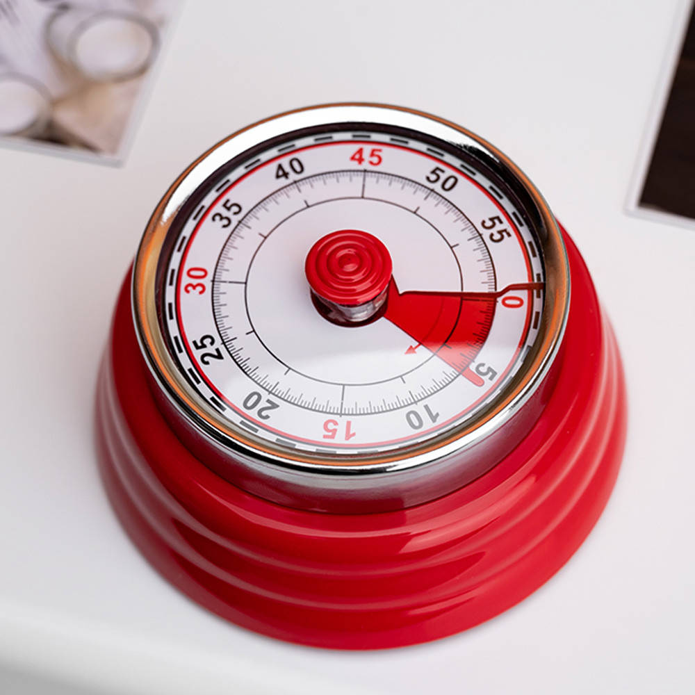 

Кухонный таймер механический магнитный LOSSO KT-160098, красный