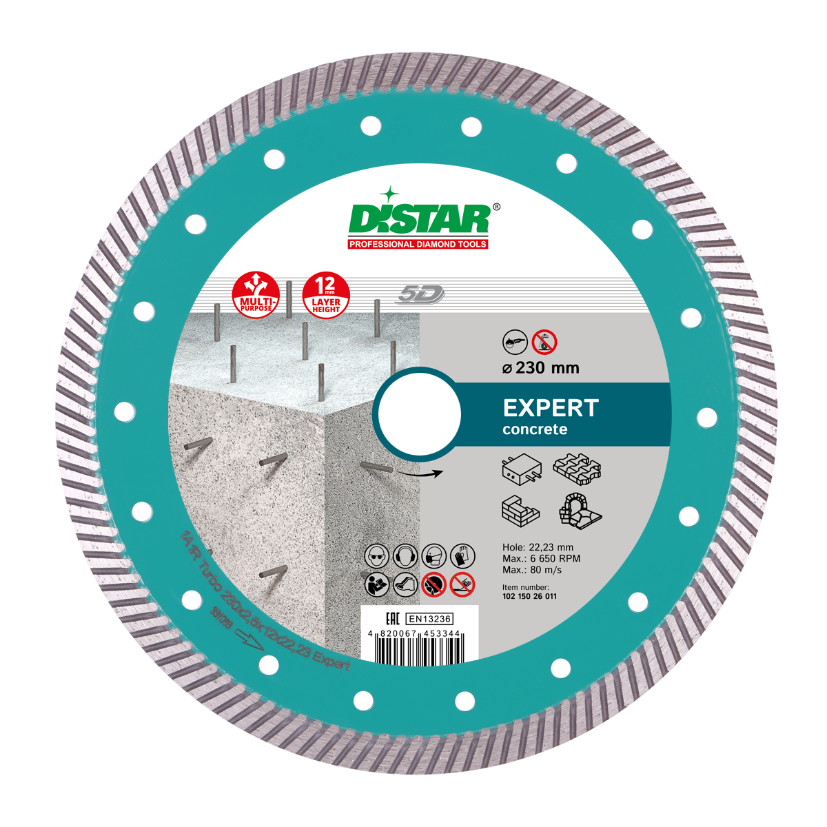

Диск алмазный Distar Turbo Expert 230 мм (бетон и тротуарная плитка)