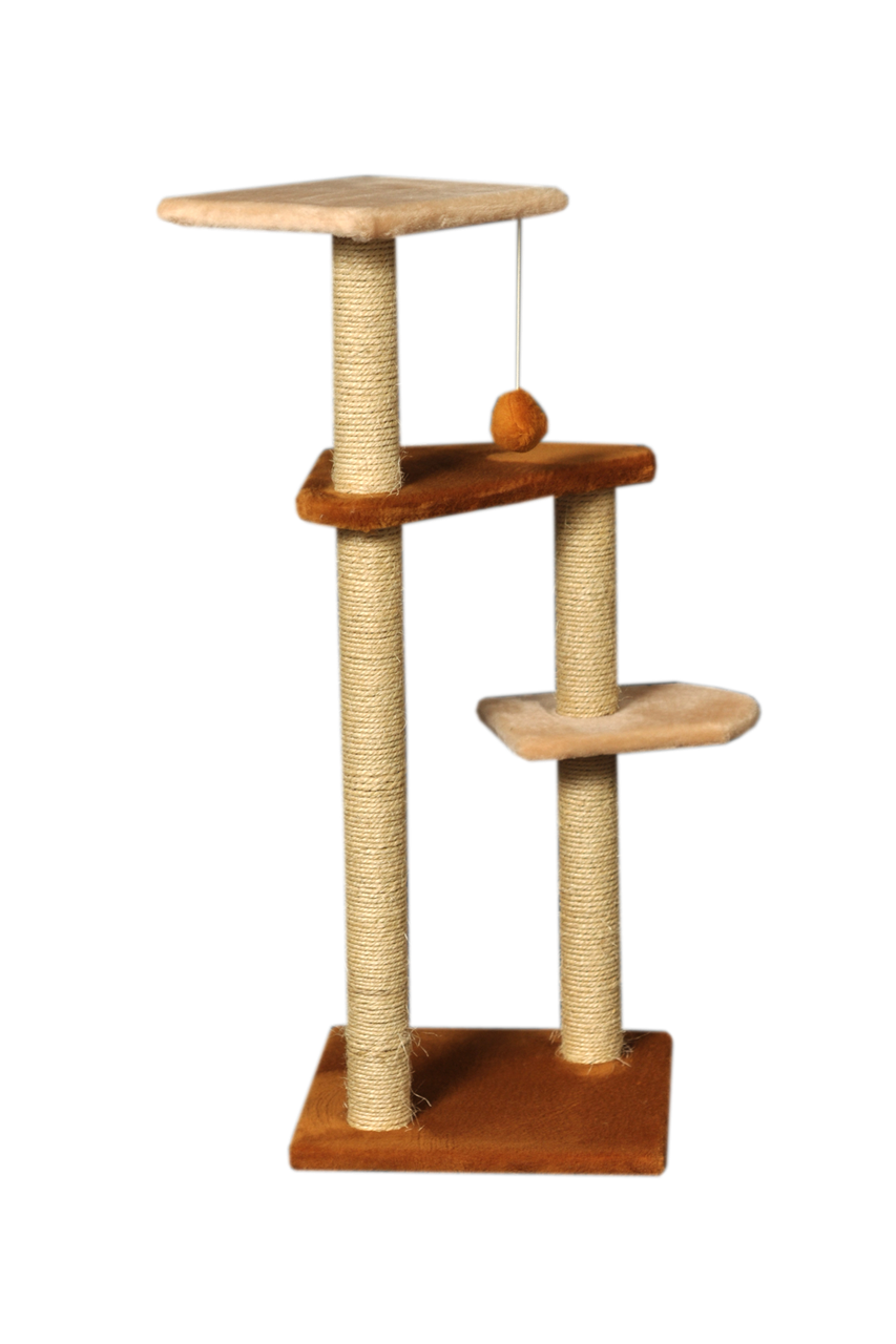 

Когтеточка (дряпка) Мур-Мяу " Сказка " в джутовой веревке Бежево-коричневая