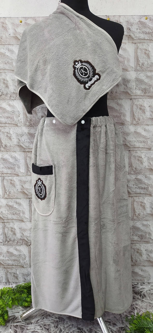 

Набор из 2-х полотенец для сауны и бани мужское и полотенце для рук и лица микрофибра Koloco