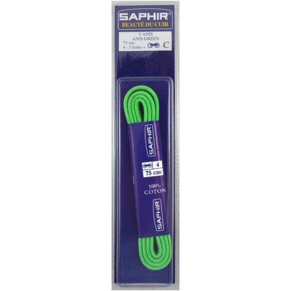

Saphir шнурки тонкие / вощенные / салатовые 75 см