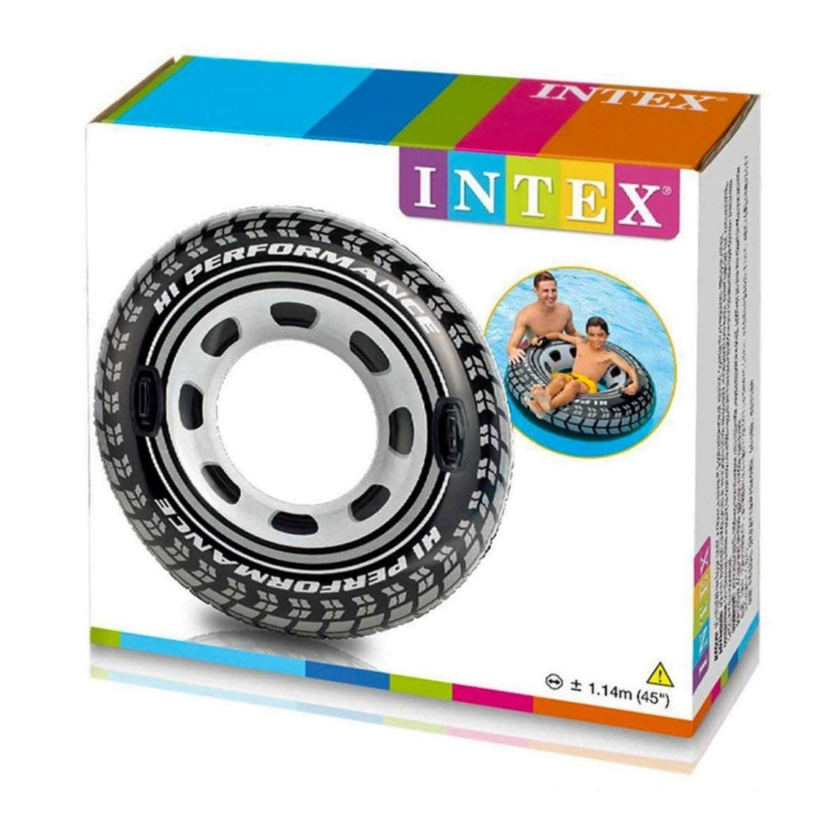 

Детский надувной круг для плавания Intex 56268 «Шина» с ручками диаметр 114 см