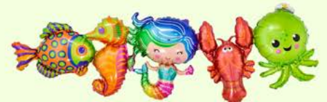 

Гирлянда из фольгированных мини-фигур КНР (24х95 см) Русалка, Разные цвета