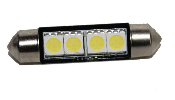 

LED лампа C5W 42мм 4 SMD5050 24V Белый цвет