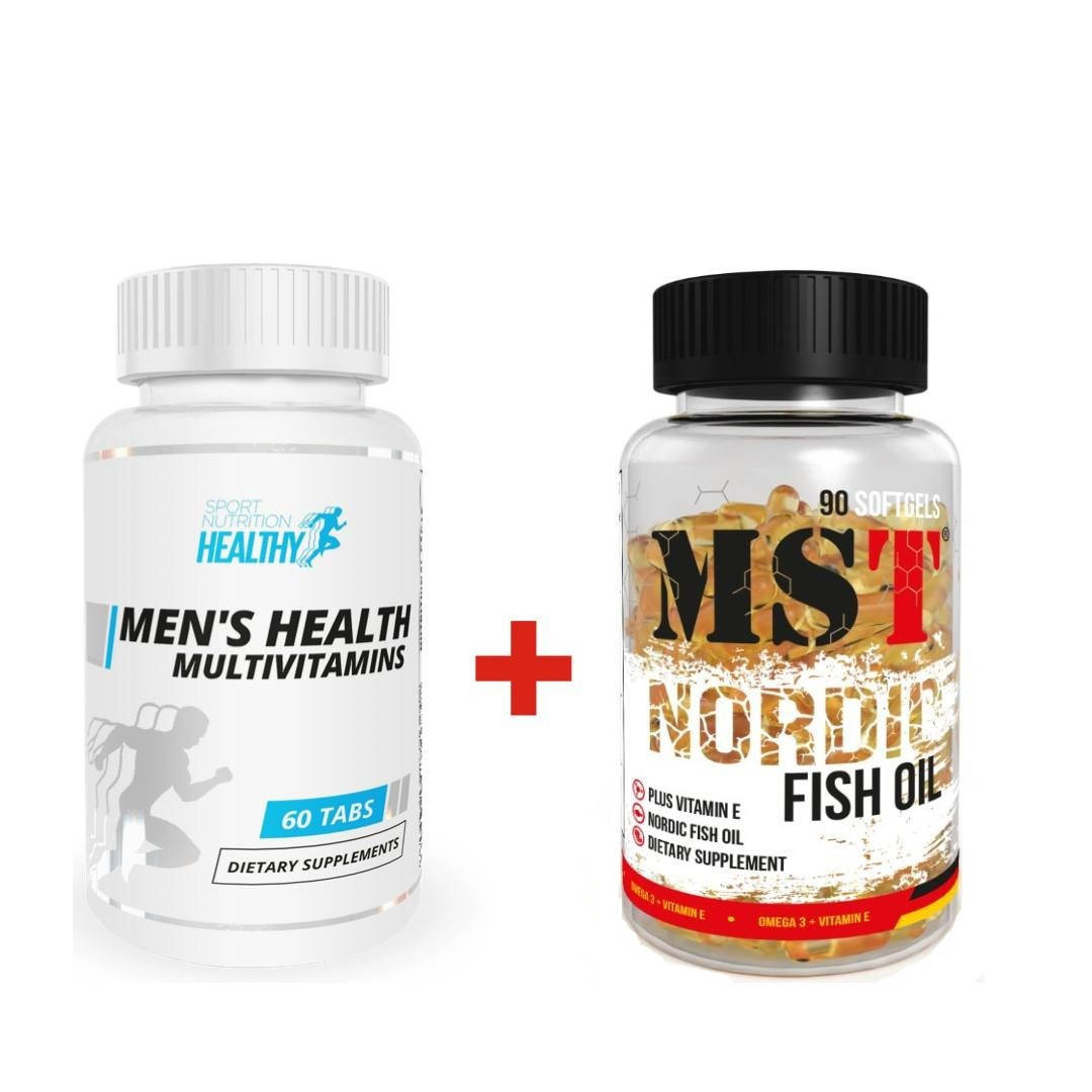 

Набор Витамины для мужчин Healthy by MST + Омега 3 Nordic Fish Oil Скидка 10%