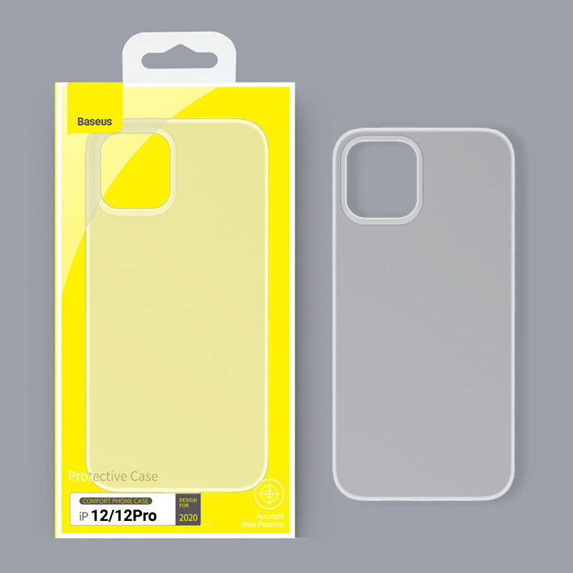 

Baseus ультратонкий твердый чехол панель Protective Case на iPhone 12/12 Pro Прозрачный белый