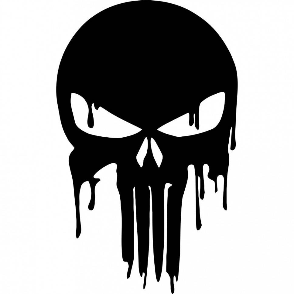 

Виниловая наклейка на автомобиль - Череп Каратель / Punisher v2