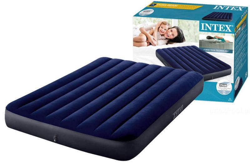 

Матрас одноместный INTEX 64758 137*191*25 см, Синий
