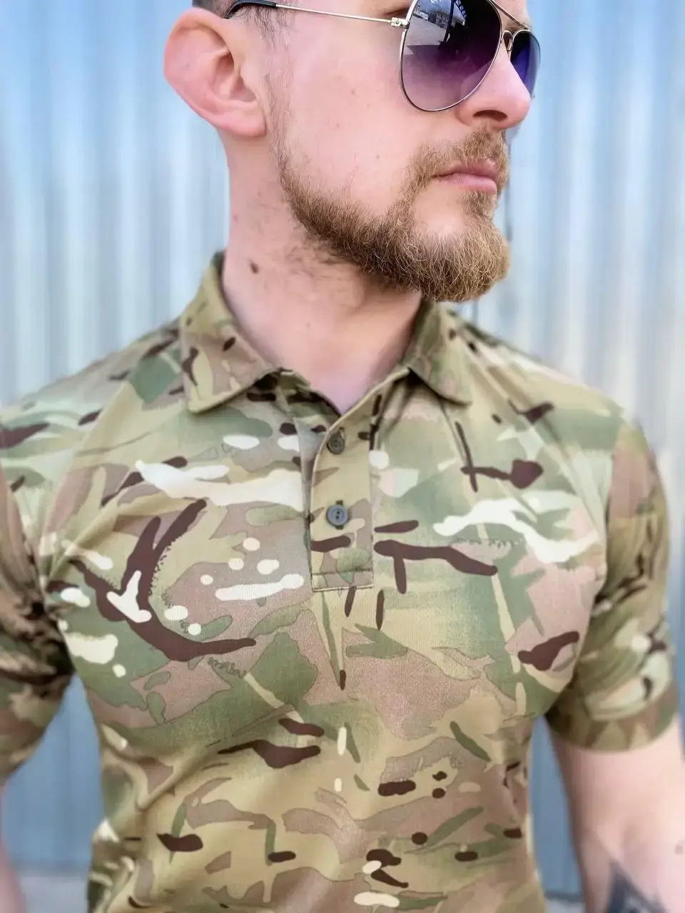 

Тактическая футболка поло мультикам. Поло Multicam 56