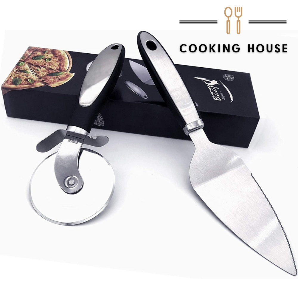 

Набор для пиццы Cooking House – нож для нарезки из нержавеющей стали 304 с защитой для пальцев и лопатка.