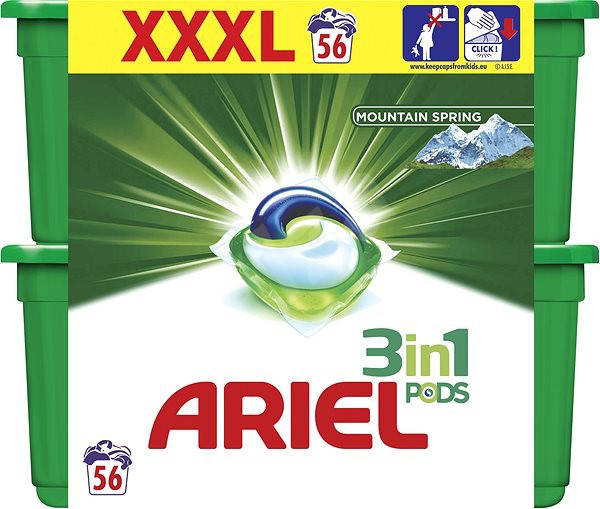 

Капсулы для стирки универсального белья Ariel Mountain Spring Pods 3 в 1 56 шт