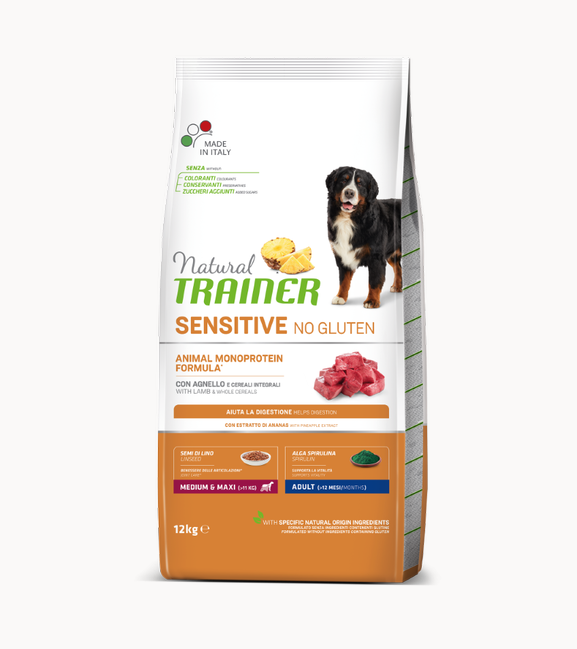 

Natural Trainer Dog Sensitive Adult Medium&Maxi With Lamb Сухой корм для собак средних и крупных пород 12 кг АКЦИЯ! 2 шт + 3 кг