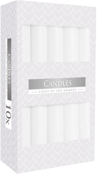 

Свеча столовая белая Bispol 17 см 10 шт (s1-090), Белый