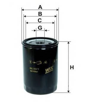 

Фільтр масляний WIX FILTERS WL7071