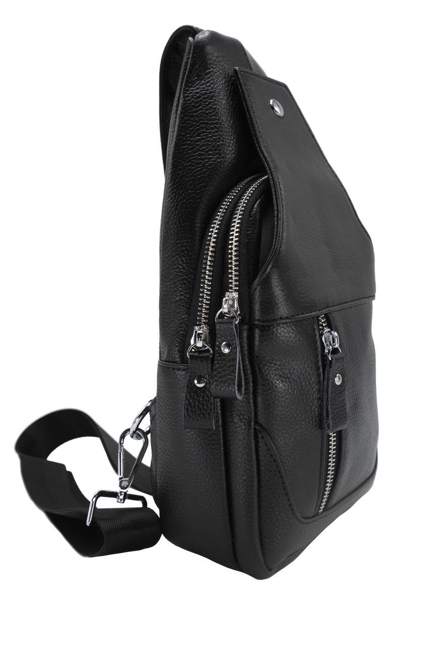 

Мужская кожаная сумка слинг через плечо NiceBags V183211 - Черная, Черный