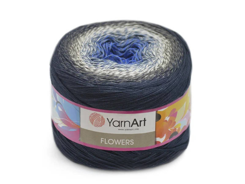 

YarnArt Flowers, №275, Секционное крашение
