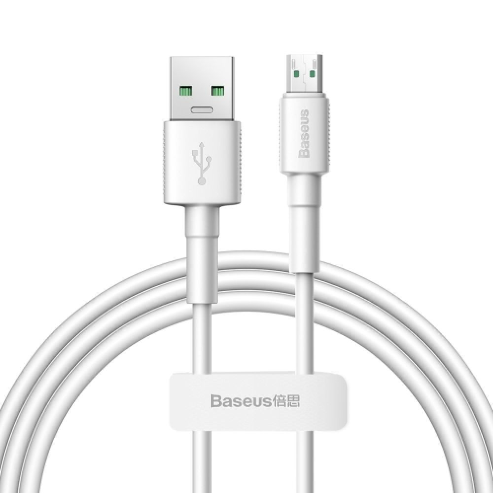 

Кабель Baseus USB to Micro 4A 2m CAMSW-E White, Белый