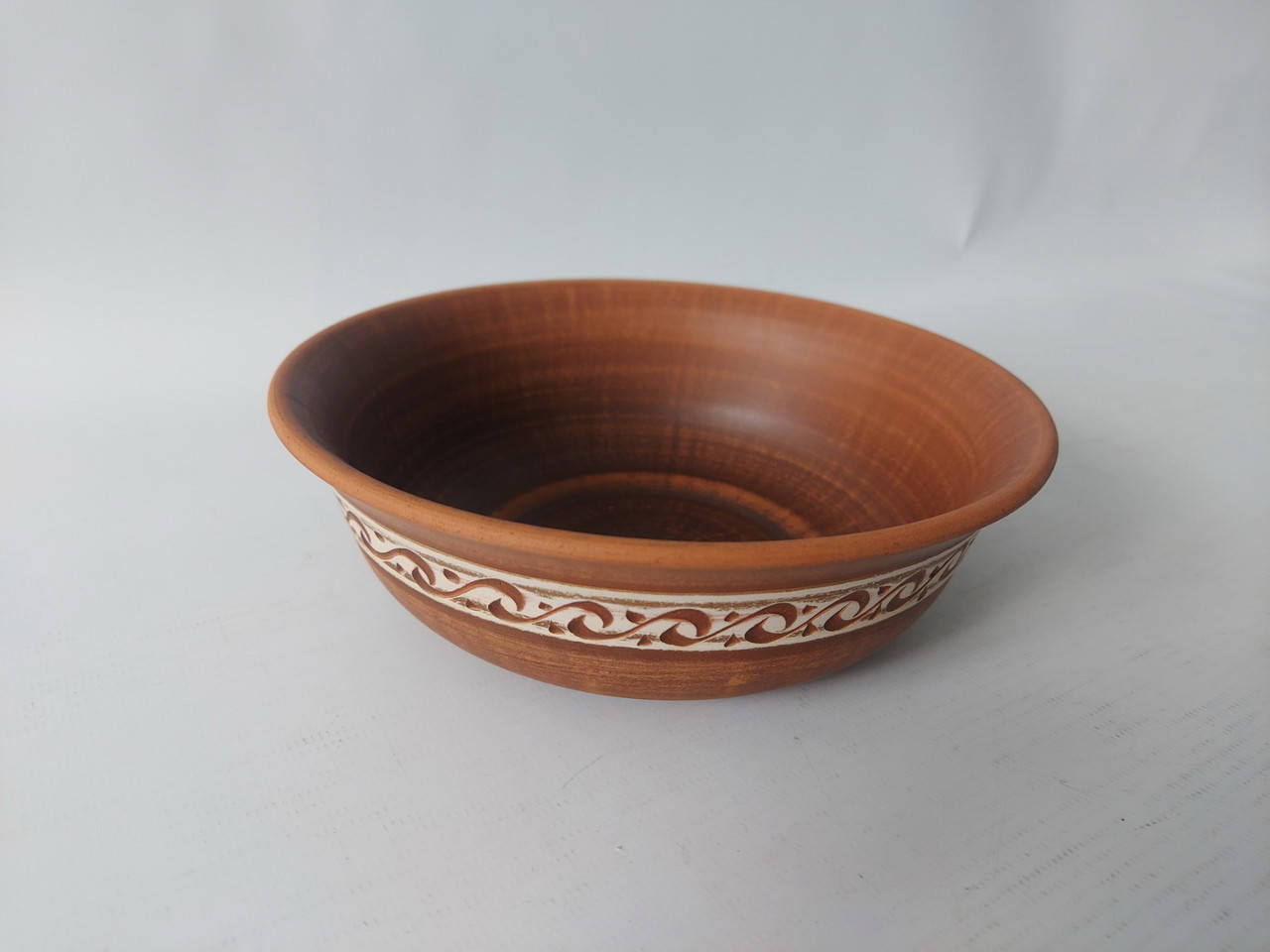 

Миска козацька перших страв з червоної глини, Коричневый