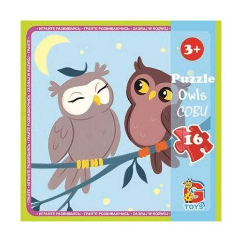 

Пазлы "Лесные жители", (совы), 16 элементов