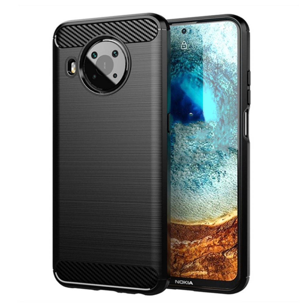 

Чехол накладка Polished Carbon для Nokia X10 / X20 черный