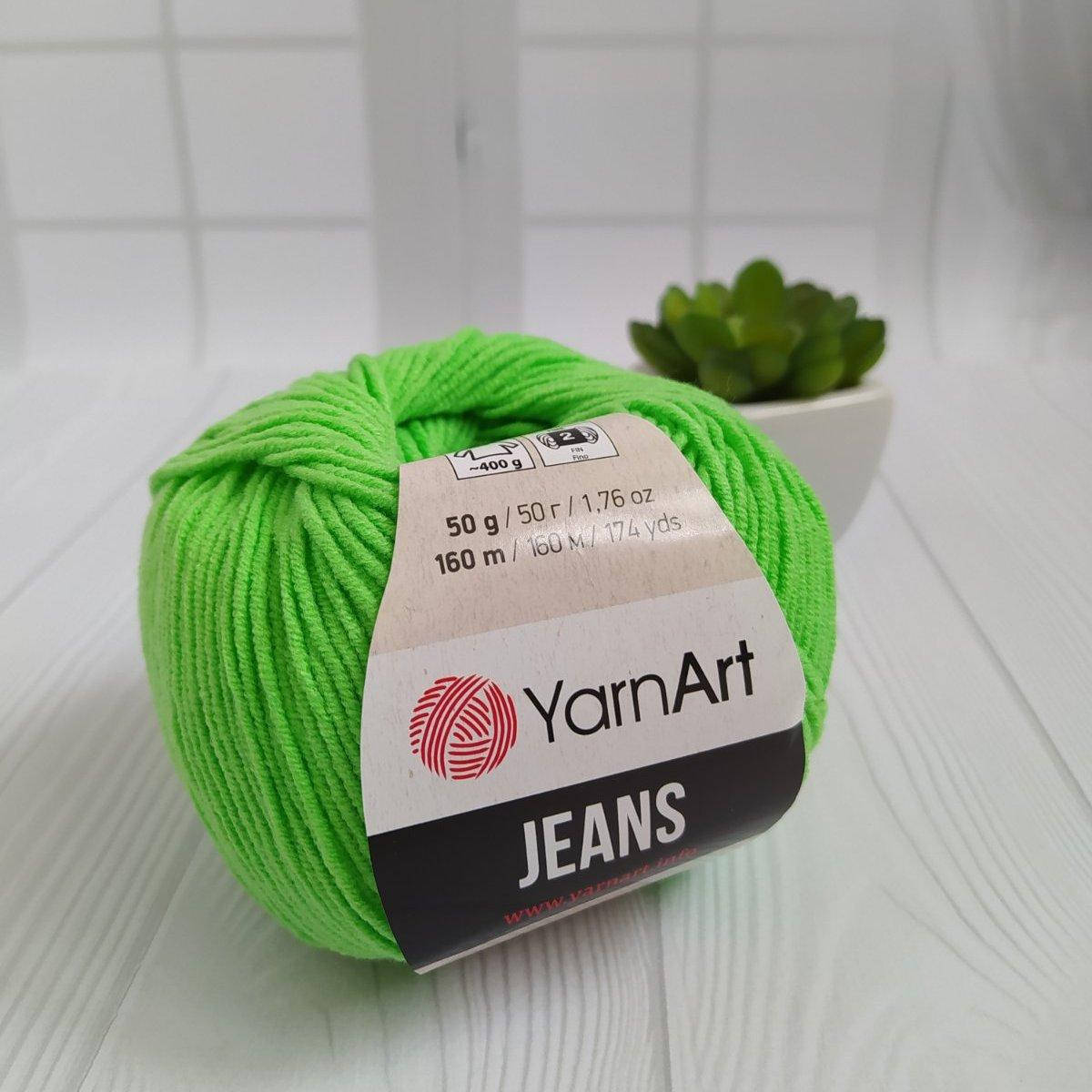 

YarnArt Jeans (№60) салатовий неон