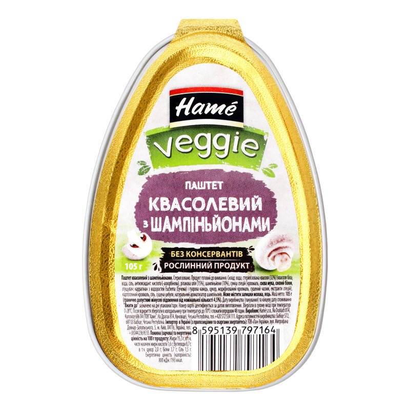 

НАМЕ Паштет 105г ал/б "З шампіньйонами"