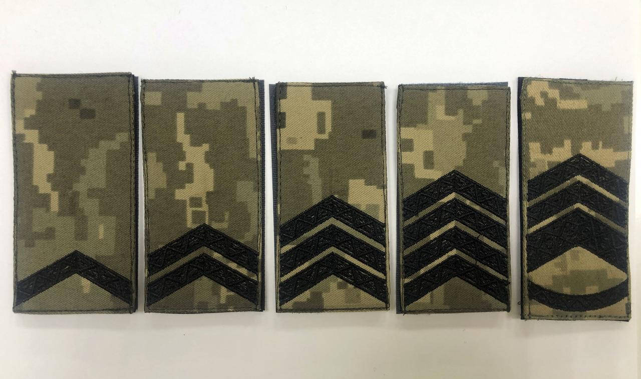 

Погоны ВСУ на липучке (все звания), Хаки