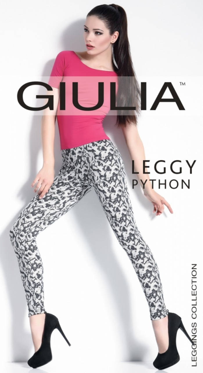 

Леггинсы белые с змеиным узором ТМ Giulia, Белый