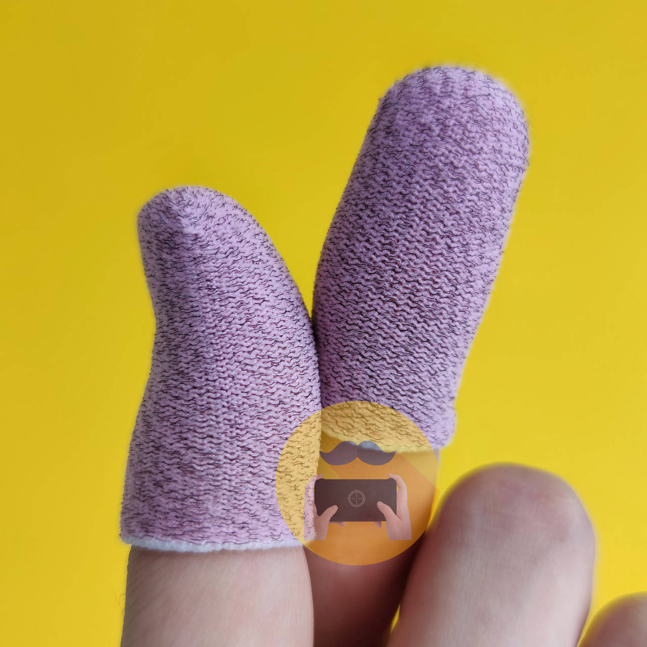 

Игровые напальчники Pink / розовые Fiber с белым манжетом для игры на смартфоне