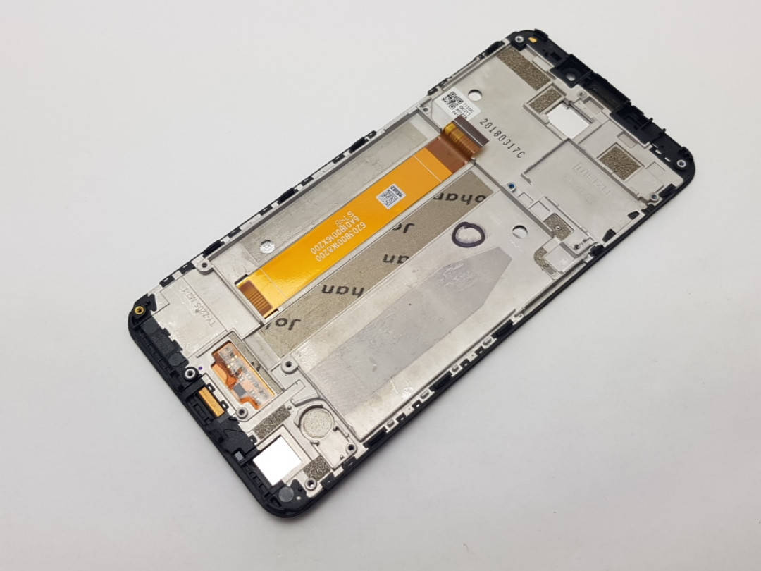 

С дефектом. Дисплей Meizu M6s модуль черный Сервисный оригинал с разборки (разбит)