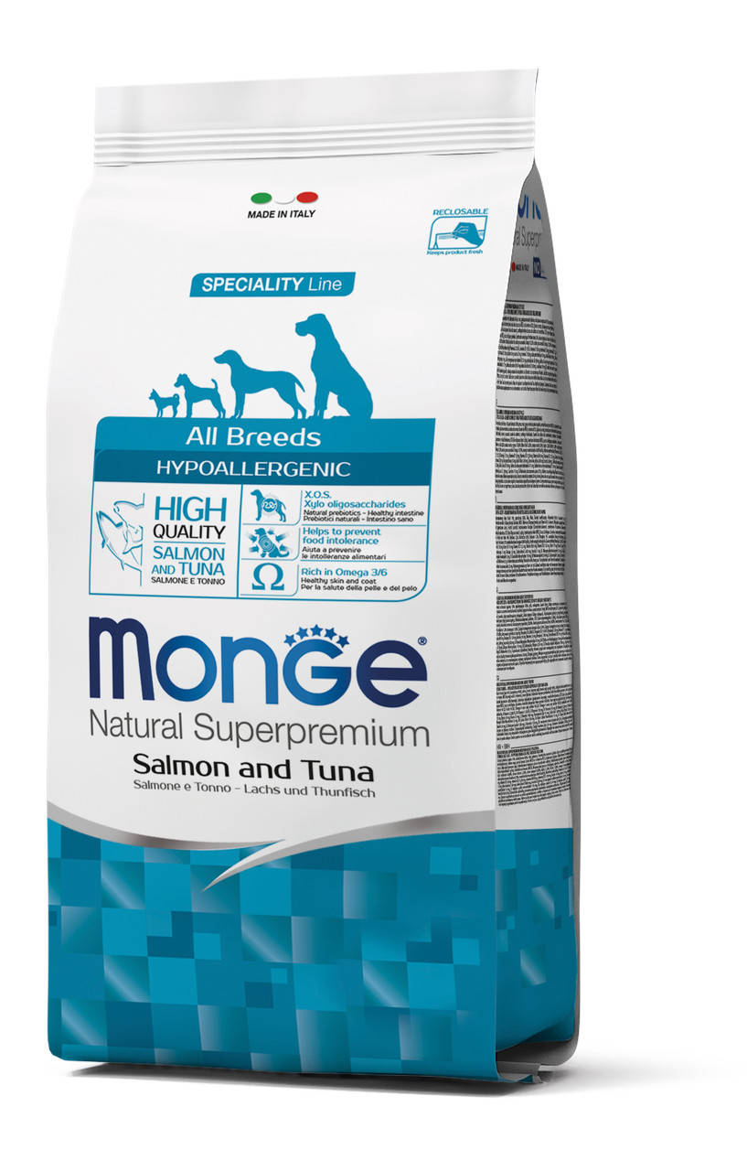 

MONGE DOG All breeds Hypoallergenic лосось с тунцом - 2,5 кг