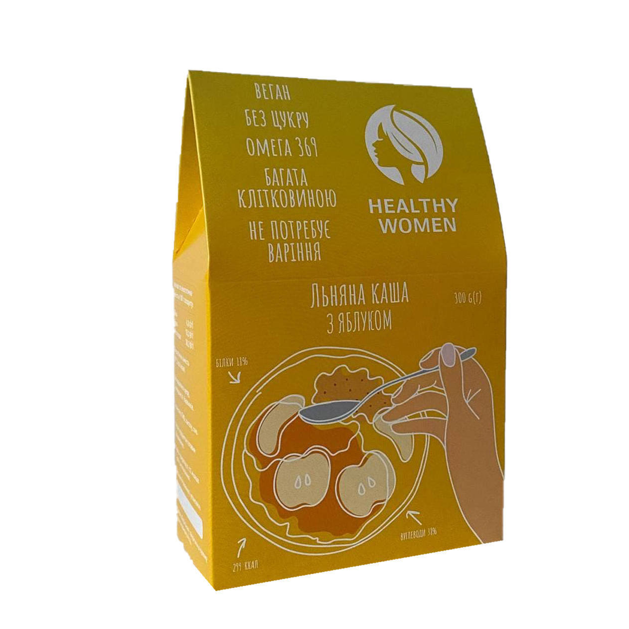 

Льняная каша натуральная с яблоком Healthy Women 300 г