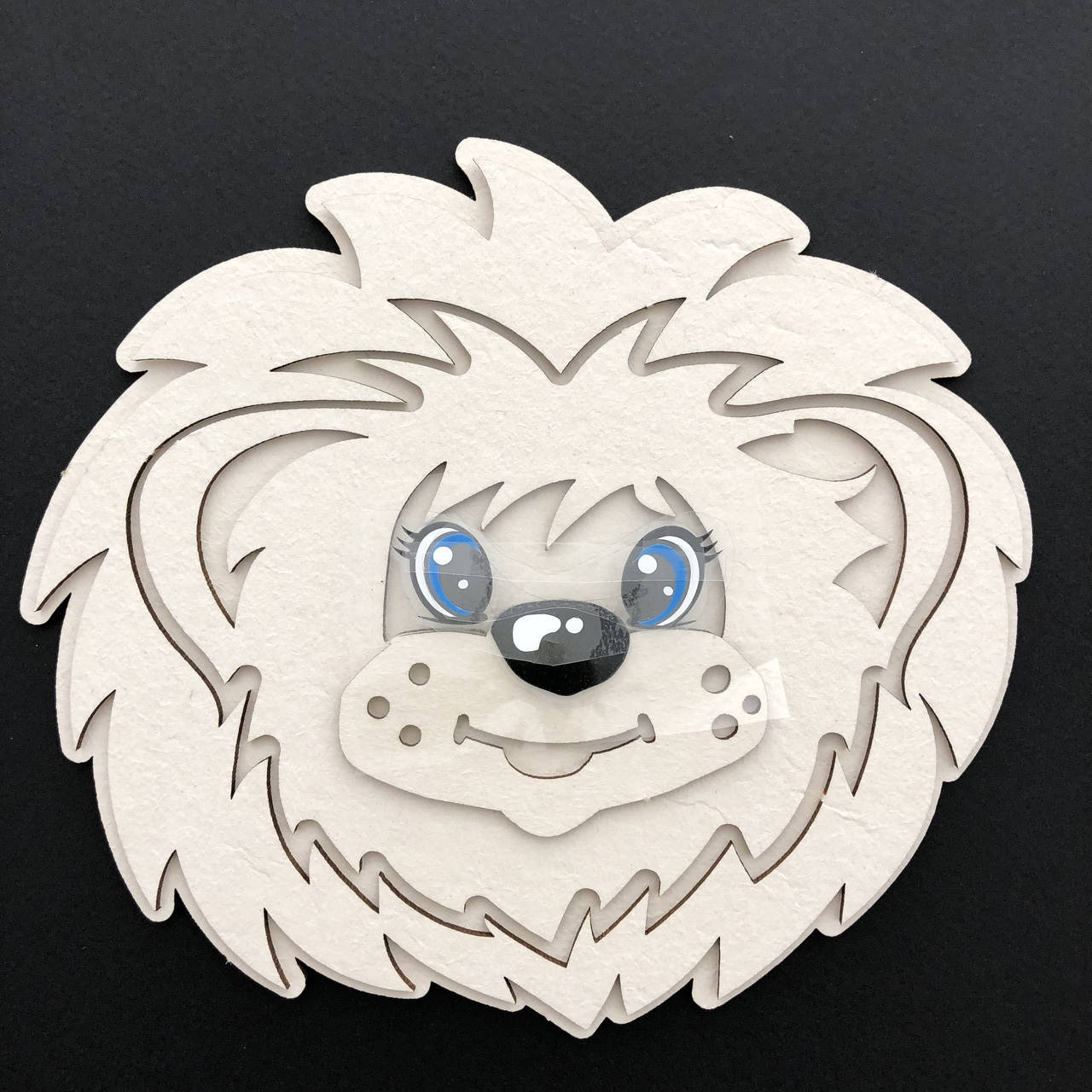 

Заготовка для тиснення - Лев (елементи з термоплівки) - 14.5х16.5 см . - № 101.