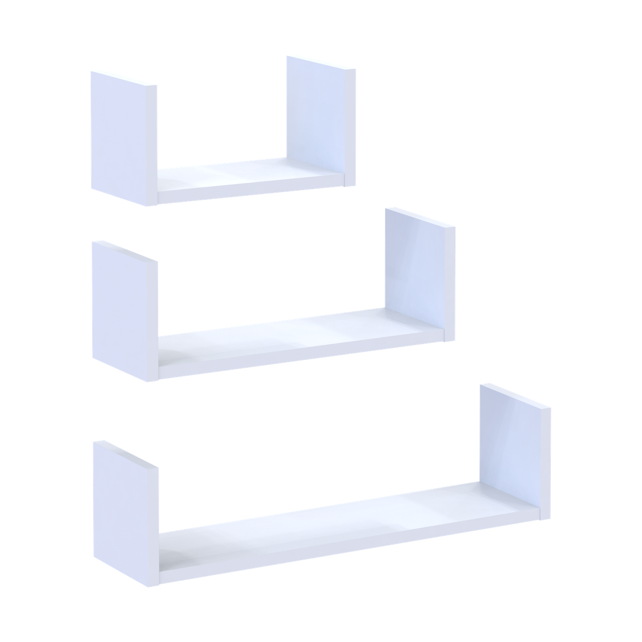 Комплект полиць Doros Філ Білий 3 шт 30/45/60х15х15 (41516077) 6