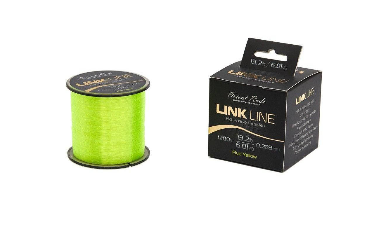 

Карповая леска Orient Rods Link Line 0.28 mm Fluo Yellow Ориент 0.28 мм. 1200 м., Желтый