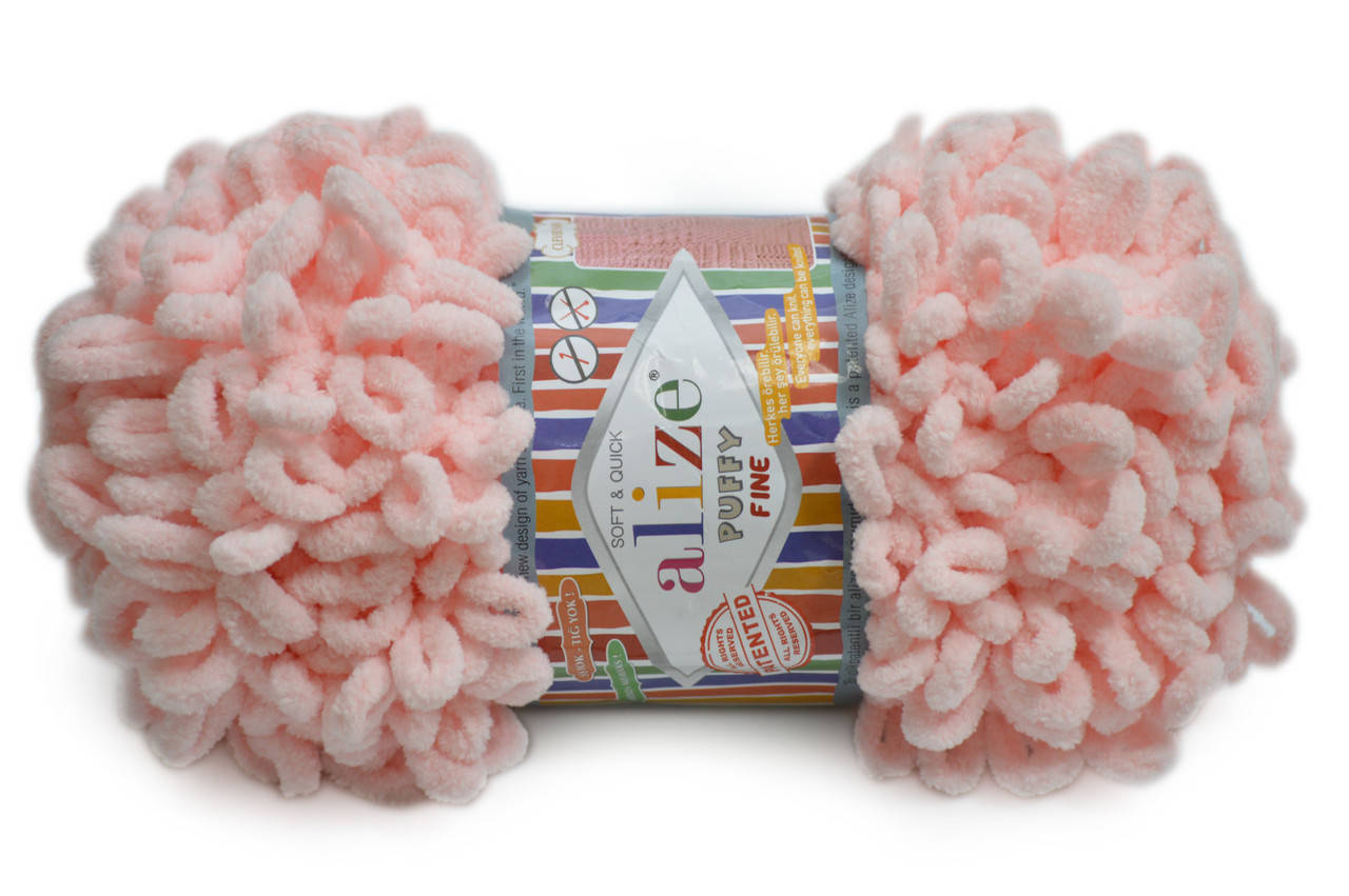 

Alize Puffy Fine NEW, Персик №340, Розовый