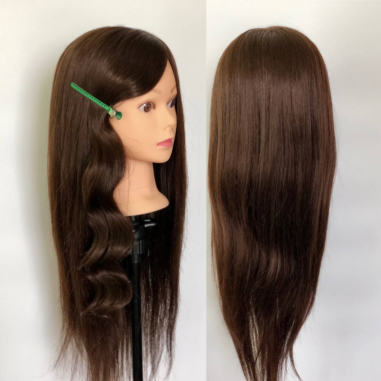 

Учебная манекен голова с натуральными волосами 80% для причесок Болванка для стрижек