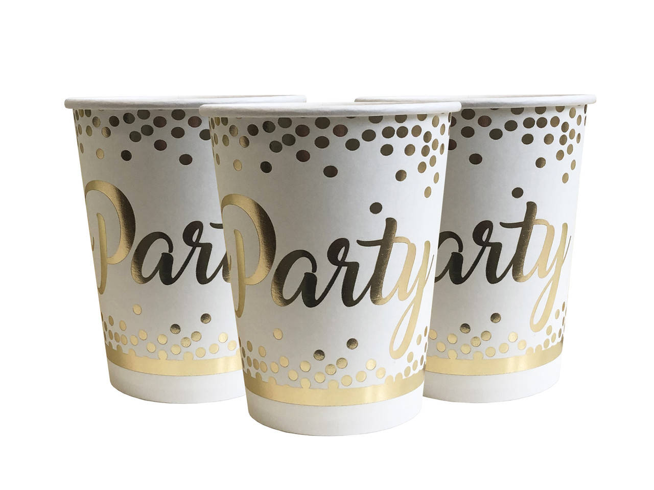 

Стаканы одноразовые бумажные " Золотой Party " 10 шт/уп, Золотистый