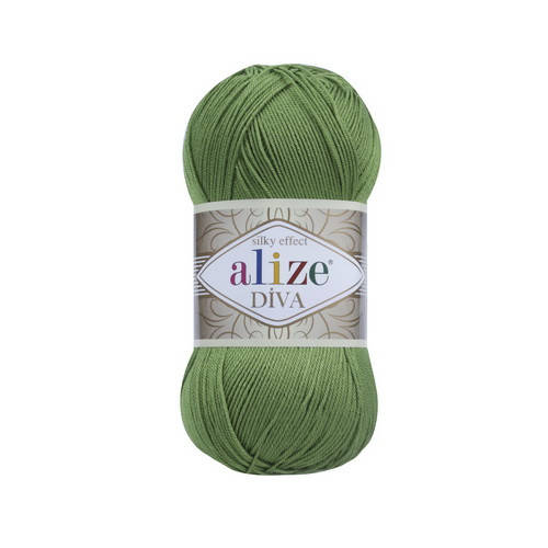 

210 Пряжа Alize Diva зеленый, Зелёный