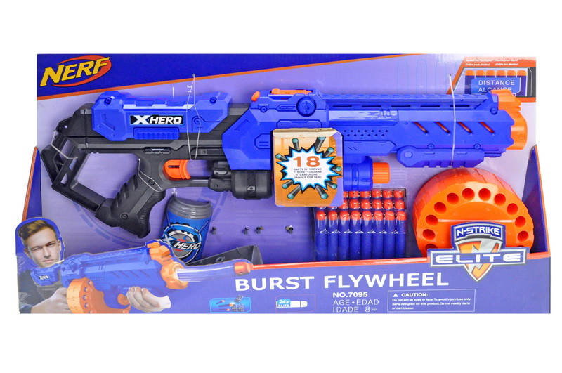 

Бластер автомат Nerf Нерф 7095 на поролоновых патронах