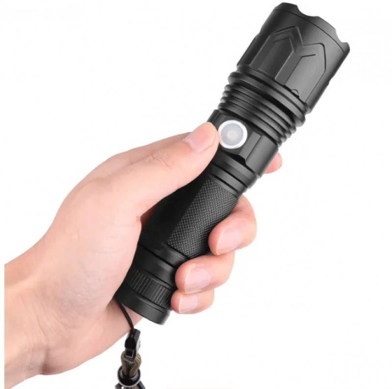 

Мощный тактический фонарь Bailong BL-P512-P50 CREE XHP50 ЗУ microUSB, Черный