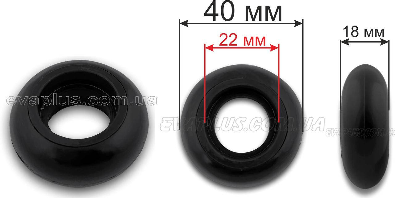 

Колесо без подшипника для чемодана 40 мм черное