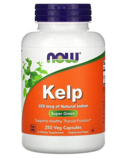 

Now Foods, Kelp (250 капс. по 325 мкг), йод для щитовидной, келп