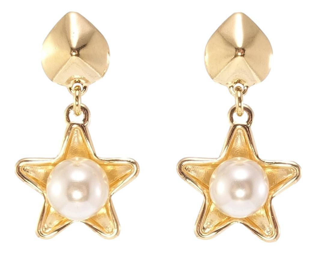 

Серьги Xuping Позолота 18K подвески на гвоздиках "Звездочки с жемчужинами"