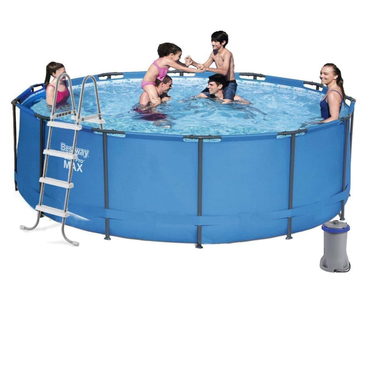 

Бассейн каркасный «Bestway» 5614S Steel Pro Max ™ (366-122 см, объем 10250 л)