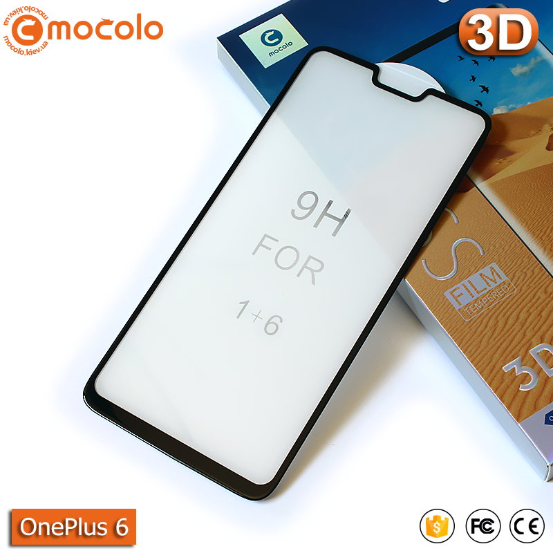 

Защитное Full Glue стекло Mocolo OnePlus 6 (Black) - 5D Полная поклейка, Черный
