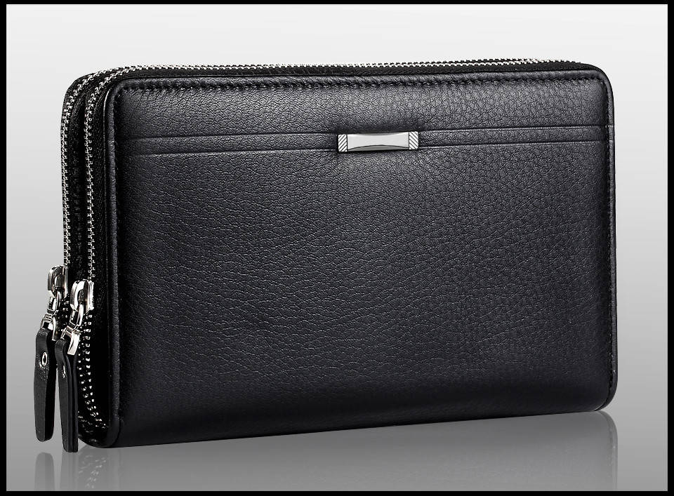 

Мужской кошелек. Мужской клатч. Кошелек мужской вместительный портмоне (черный)