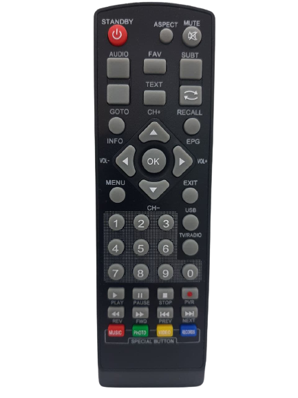 

Пульт Т2 U2C/TIGER HD + подбор пульта по модели телевизора, Черный